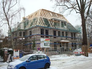 Fertiger Rohbau-Strassenansicht Prinzen-Residenz Rohbau-Strassenansicht